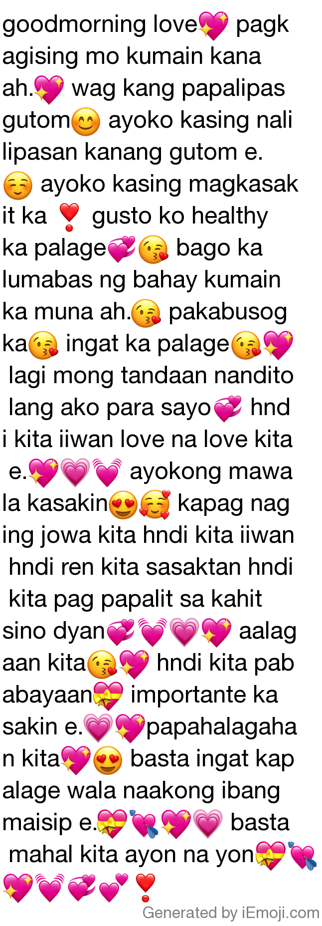 Good Morning Sweet Message Tagalog Para Sa Boyfriend Sa Masikip