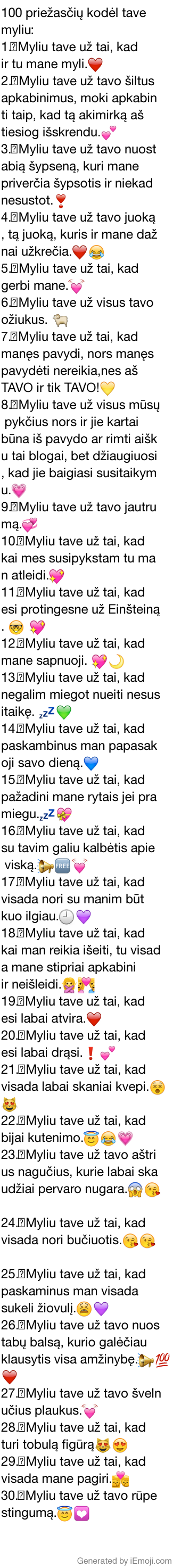 Myemoji Myemoji 100 Priezascių Kodėl Tave Myliu 1 Myliu Tave Uz Tai Kad Ir Tu Mane Myli Red Heart 2 Myliu Tave Uz Tavo Siltus Apkabinimus Moki Apkabinti Taip Kad Ta Akimirka As