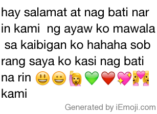 myEmoji (myEmoji): hay salamat at nag bati narin kami ng ayaw ko mawala ...